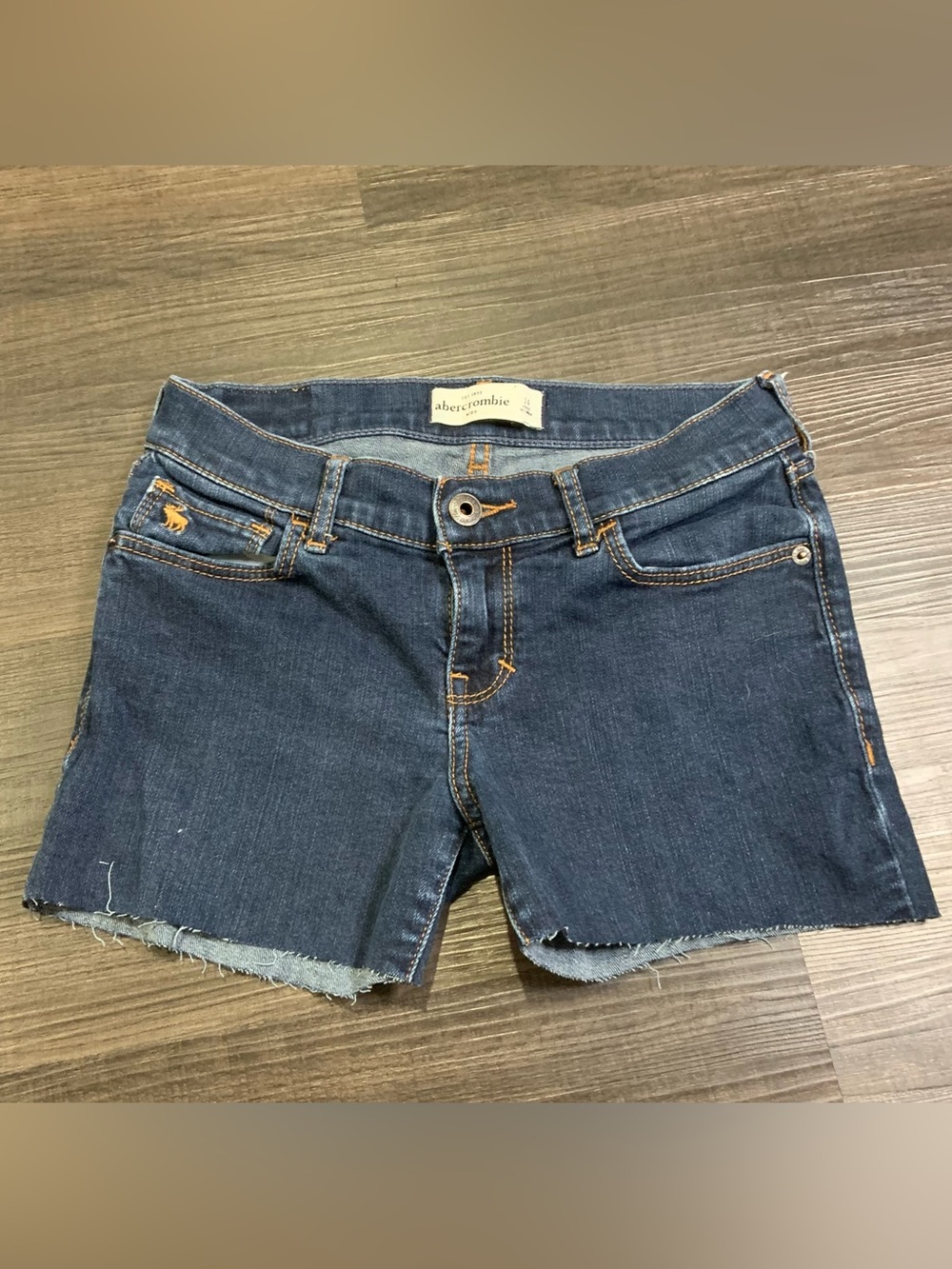 Abercrombie & Fitch Dark Blue  Low Rise Denim Women's Cutoff Shorts